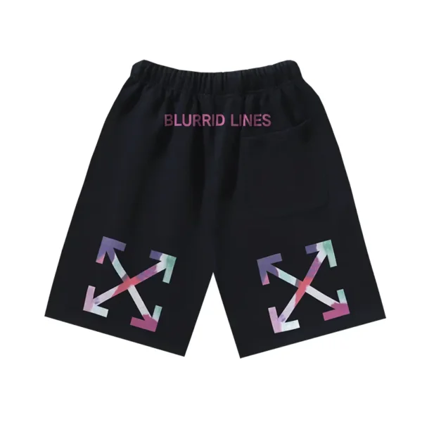 Off-White Shorts Blurrid Lines Black