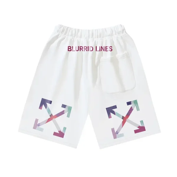Off-White Shorts Blurrid Lines White
