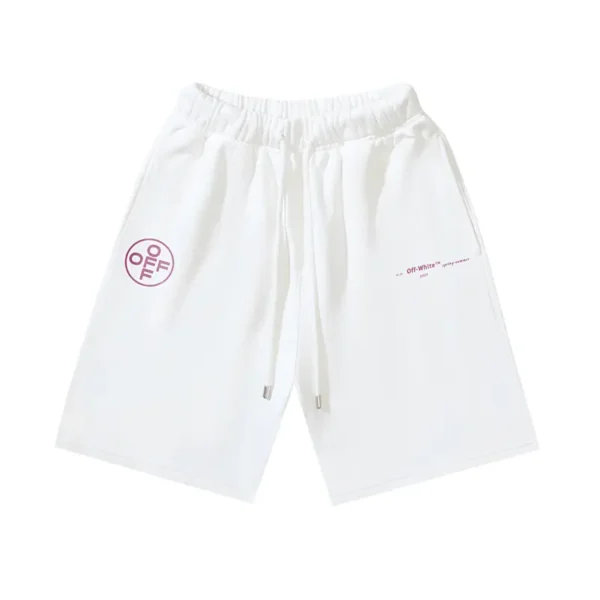 Off-White Shorts Blurrid Lines White - Image 2