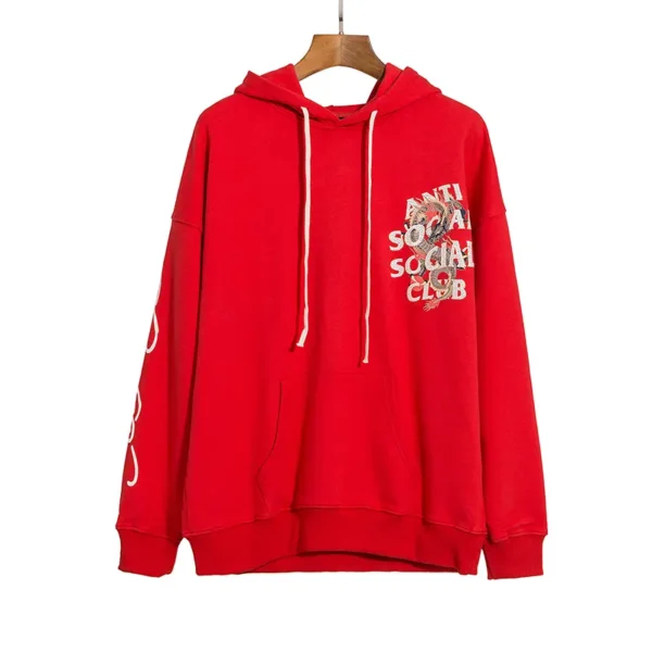 Anti Social Social Club Hoodie x Ed Hardy red - Image 3