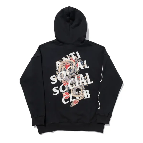 Anti Social Social Club Hoodie x Ed Hardy Black