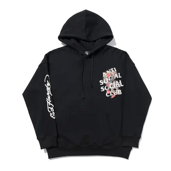 Anti Social Social Club Hoodie x Ed Hardy Black - Image 2