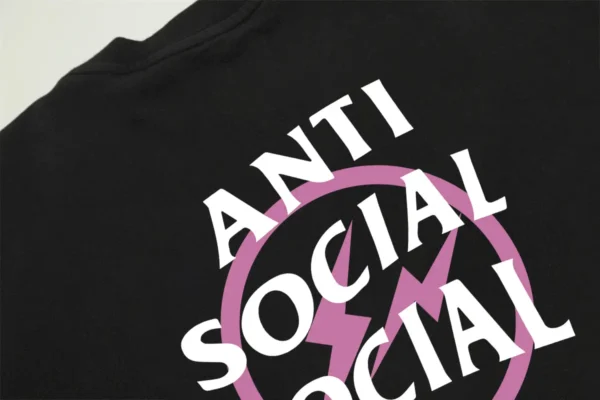 Anti Social Social Club T-Shirt Fragment Pink - Image 3