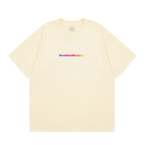 Anti Social Social Club T-Shirt More Hate More Love Beige - Image 2