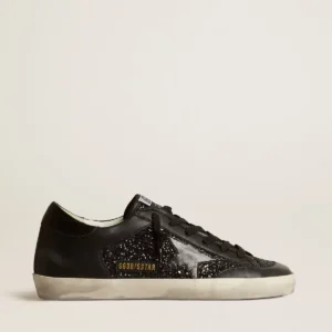 Golden Goose Super Star Black Glitter