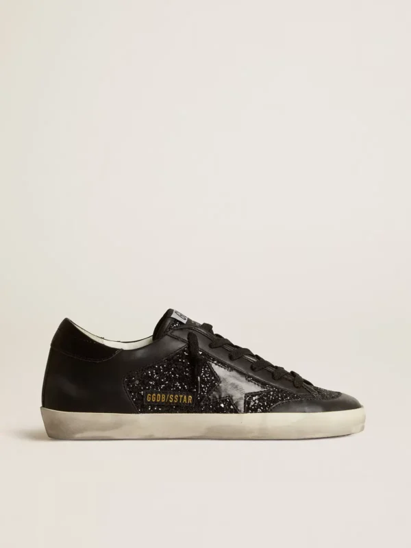 Golden Goose Super Star Black Glitter
