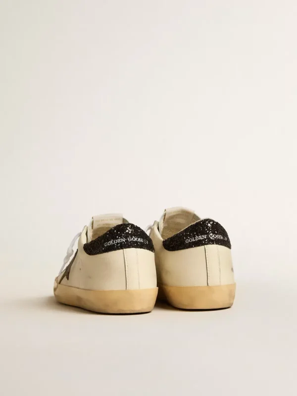 Golden Goose Super Star Black Glitter Heel Tab - Image 4