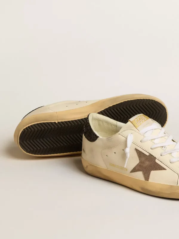 Golden Goose Super Star Black Glitter Heel Tab - Image 3