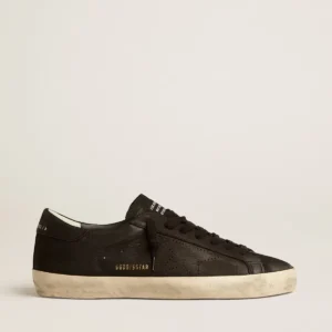Golden Goose Super Star Black With Perforated Star