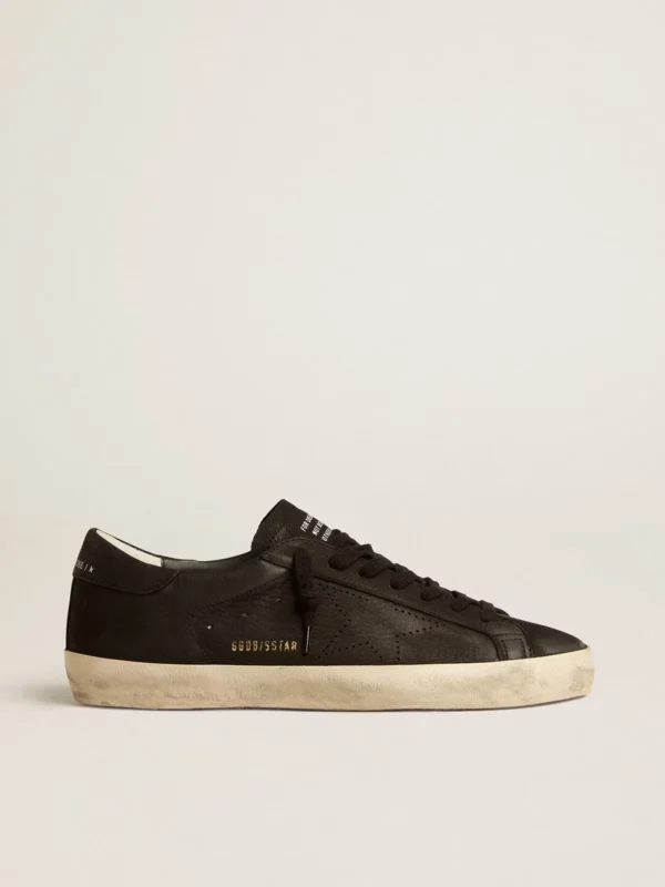 Golden Goose Super Star Black With Perforated Star