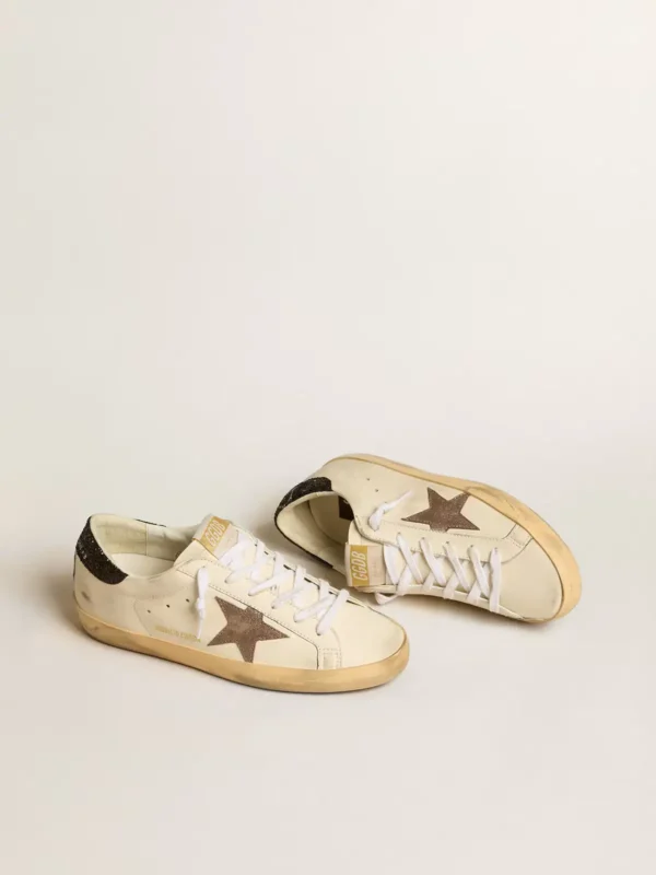 Golden Goose Super Star Black Glitter Heel Tab - Image 2