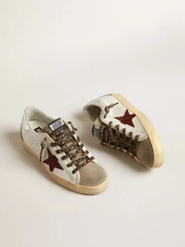 Golden Goose Super Star Estrella En Glitter Burdeos - Image 2