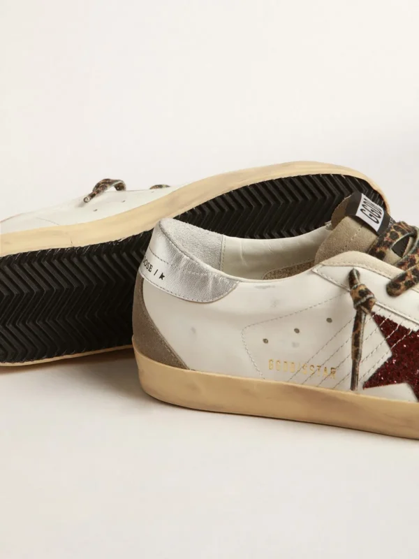 Golden Goose Super Star Estrella En Glitter Burdeos - Image 3